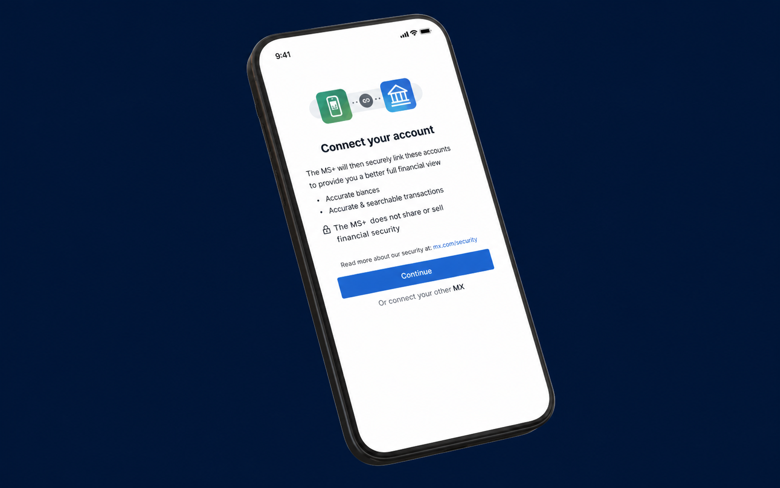 MX Connect your account consent interface